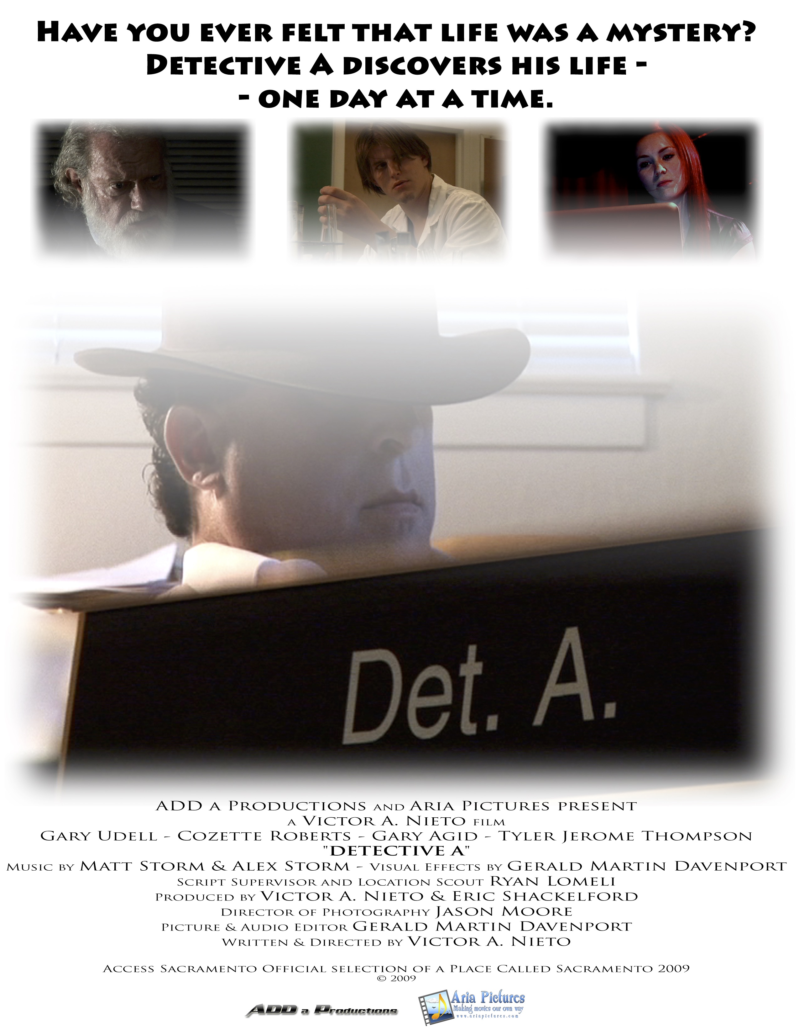 Detective A poster with cast and crew credits