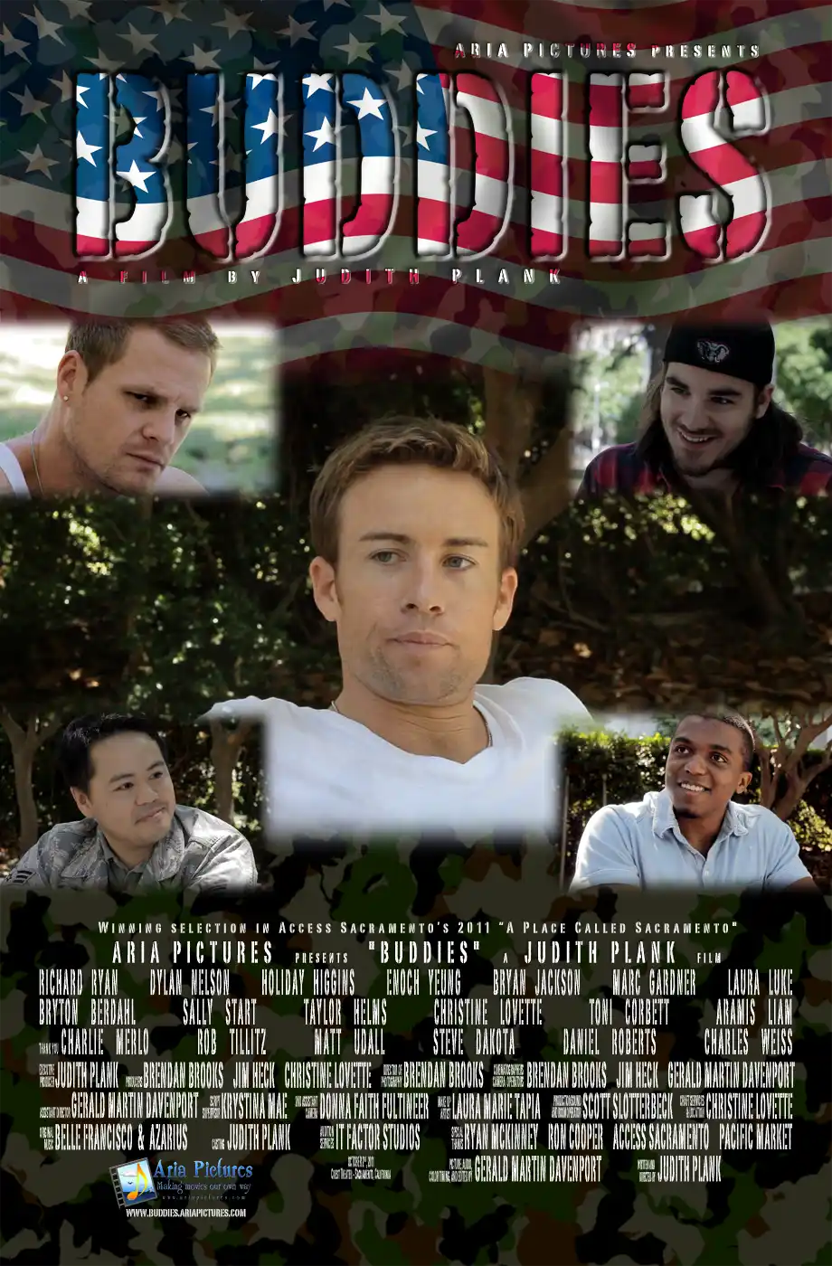 BUDDIES movie poster 2011 with cast and crew credits.