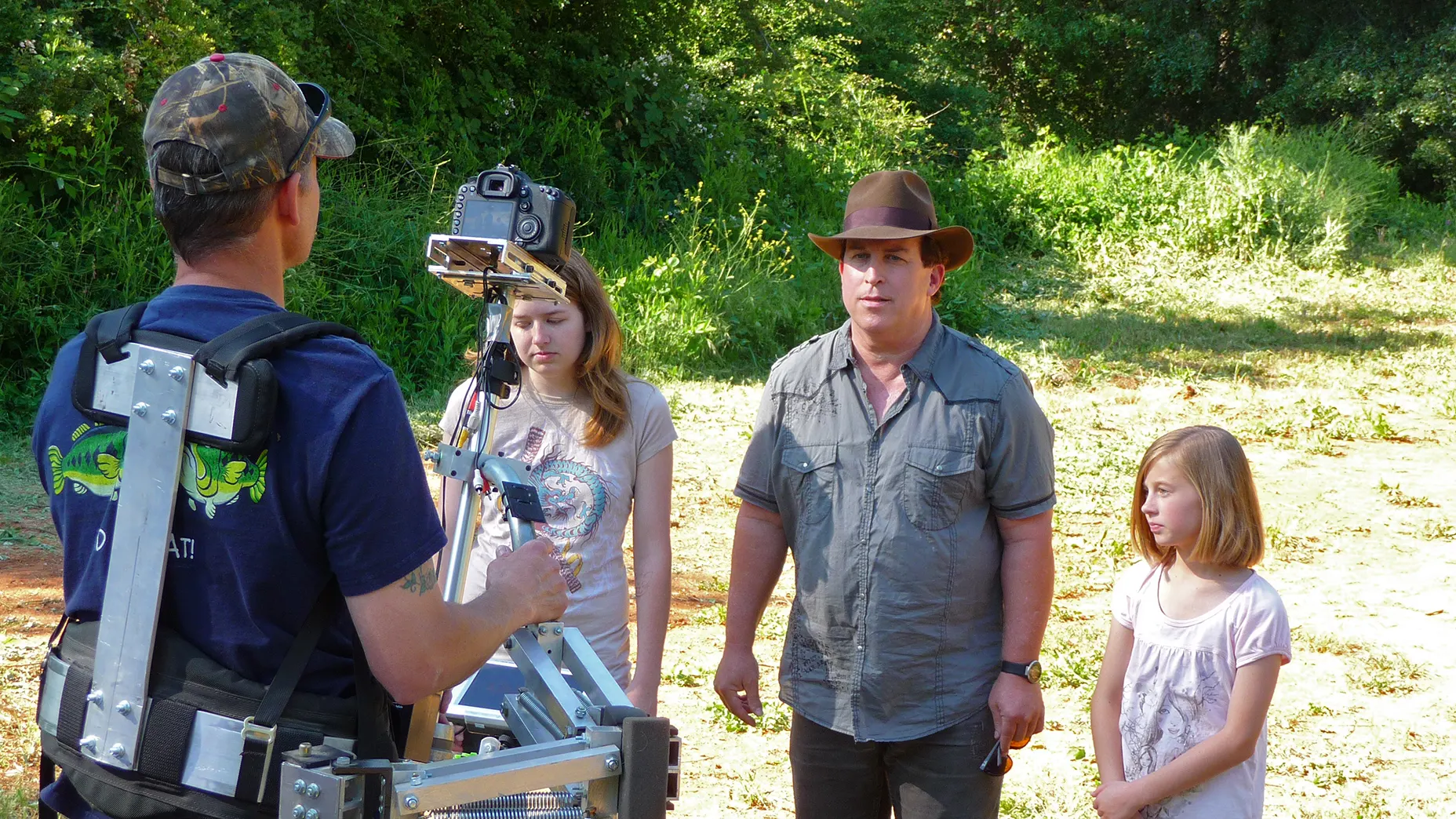 Brendan Brooks on camera with Kyrie Sierra Davenport, Gary Udell, and Karly Avva.