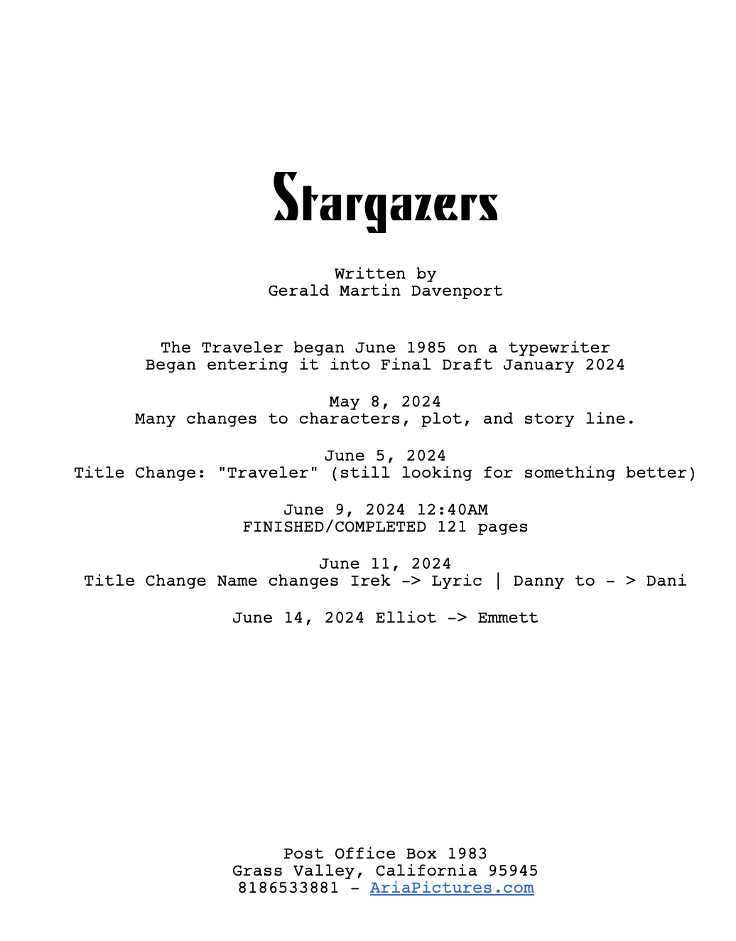 Stargazers title page good.